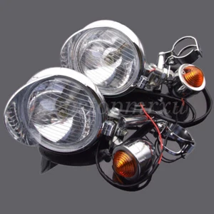 Motorcycle Turn Signal Driving Spot Light Bar Fog lights Set hardward For Harley - Bild 1 von 4