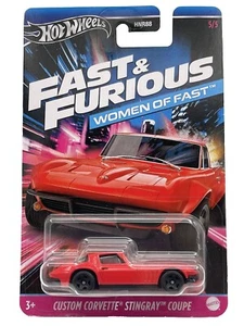 Hot Wheels 2024 HW Fast & Furious Women Of Fast 5/5 Red Custom Corvette Stingray - Picture 1 of 5