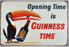 Targa Guinness time birra beer stampa metallo vintage retrò pub poster arredo