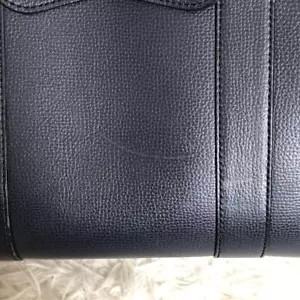 Zipped Bag Handbag Leather Mulberry W/Storage Navy 2way Small Bayswater - Picture 1 of 15