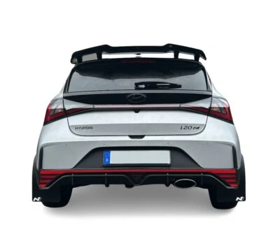 rallyflapZ | Mudflaps & Fixings to fit Hyundai i20N Black 4mm *Satin N-White R&B - Image 1 of 4