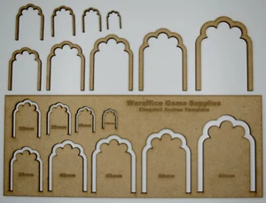 PLANTILLA ARCOS CINQFOIL MDF - WARGAMES DND TRAINS PAISAJE WARHAMMER MODELO 40K - Imagen 1 de 2
