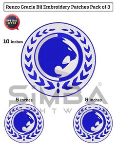 Renzo Gracie Embroidery Patches BJJ Kimono Patches BJJ Gracie Gi Patches - Picture 1 of 8