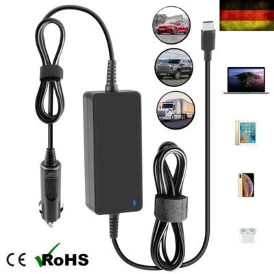 12V-24V DC Auto Ladegerät USB C 90W-15W Für MacBook Pro Lenovo Huawei HP Laptop - Bild 1 von 4