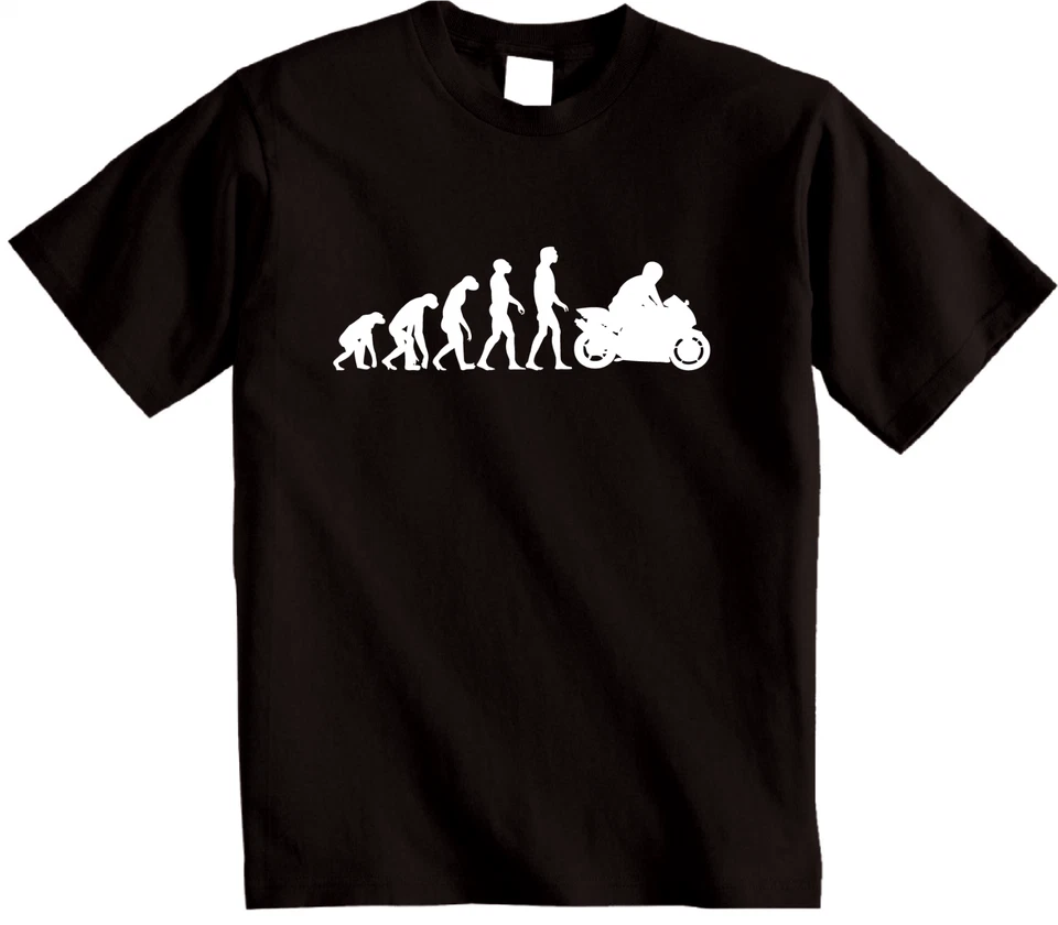 Motorbike Evolution T-Shirt Funny Biker Gift Superbike Motorcycle Tee Unisex - Image 1 of 4