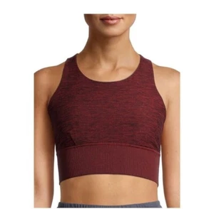 NEW Avia Women's Active Long Line Sports Bra Medium(8-10) red balm - Picture 1 of 4