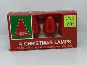Holiday Trim C7 1/2 Christmas Bulbs Indoor Lamps 120 Volts Candelabra Light - Picture 1 of 3