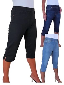 Jeggings de mujer con cintura elástica debajo de la rodilla estilo jogger recortados 10-22 - Imagen 1 de 20