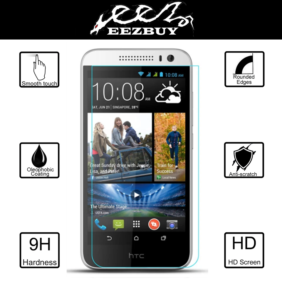 Premium Tempered Glass Film Screen Protector For HTC One Desire smart Phones - Image 1 of 1
