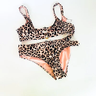 Новый XOXO 2 изделия гепард леопард вырез бикини женский размер XL - Изображение 1 из 4