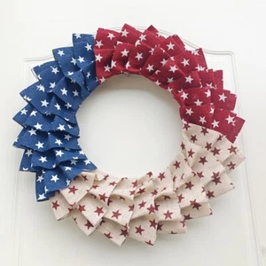 2024 Independence Day Wreath, United States National Day, Five pointed Star, Red - Picture 1 of 6