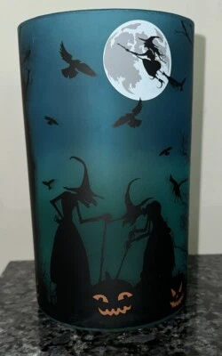 Yankee Candle Halloween Large Jar Holder Moon Witch  Brew Glass New In Box 2023 - Image 1 of 4