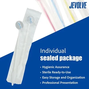 Disposable Plastic Dental Mouth Mirror with Spatula Handle Exam Mirror Reflector - Picture 1 of 43