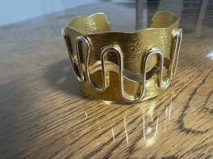 KARINE SULTAN Open Cuff Statement Adjustable Avant Garde Bracelet (J5) - Picture 1 of 4