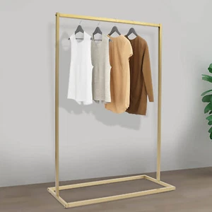 Retro Garment Dress Hanging Display Stand Metal Clothes Rack Clothes Hanger Gold - Picture 1 of 12