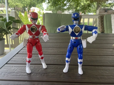 1994 Bandai Power Rangers Figure Lot of 2 Blue & Red Action Figures Cover