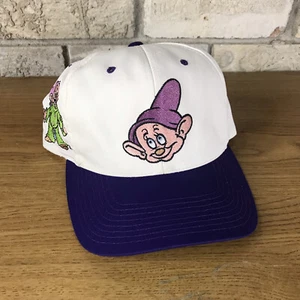 Cappello snapback Disney Biancaneve 7 nani Dopey vintage americano ago testa di blocco - Foto 1 di 8