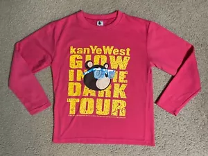 Vintage KANYE WEST pink SWEATSHIRT small Men's RARE shirt long sleeve bear - Picture 1 of 15