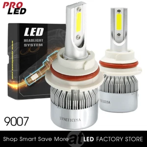 All-in-One 9007 HB5 LED Headlight Bulbs COB High Low Beam Xenon White 80W 8000LM - Picture 1 of 12