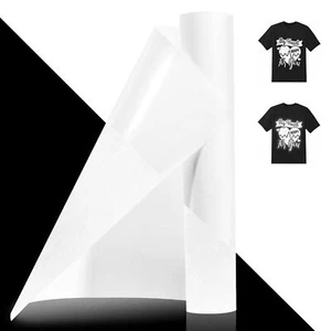 White Reflective HTV Vinyl Heat Transfer Vinyl 12" x 5ft White Heat Press Iro... - Picture 1 of 7