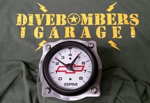 Bisel calibre de bombardero serie 3/8 militar personalizado 4 pernos gas de tablero bisel Hot Rod - Imagen 1 de 6