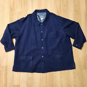King Size KS pea coat jacket men sz 6XL BIG navy wool vintage - Picture 1 of 7
