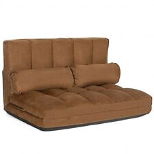 Giantex Folding Floor Couch Sofa 6-Position Adjustable Flip Chair w/ 2 Pillows