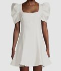 $228 Likely Women's White Size Puff-Sleeve Skater Dress Us 6