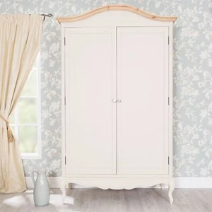 Juliette Champagne Double Wardrobe with crystal handles.Large cream 2 door robe - Picture 1 of 8