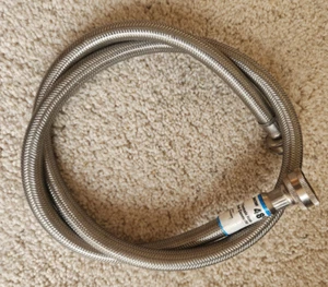 Watts 4' (48") Stainless Steel Washing Machine Connector 3/4" x 3/4" Female Hose - Picture 1 of 2