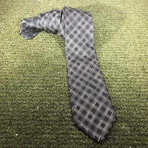 Burberry of London Black Diagonal Crossed Stripe Silk Necktie Tie - Picture 1 of 9