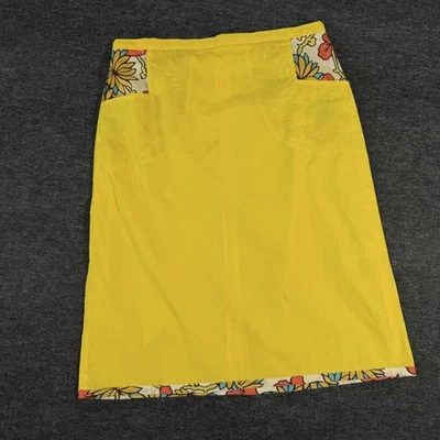 HADU Amarillo Floral Estilo Años 70 Falda Talla 4 Foto 1 de 4