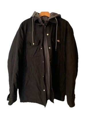 Jaqueta Dickies masculina de lã com capuz preta camisa pato com proteção hidráulica tamanho XL - Imagem 1 de 4