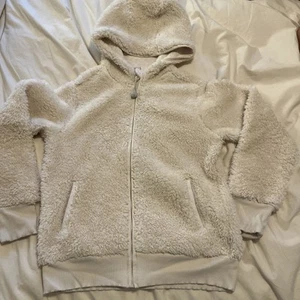 Athleta Girl Sherpa Hooded Jacket Cream L/12 - Picture 1 of 5