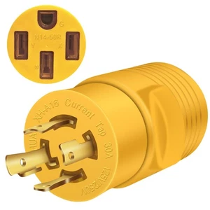 NEMA L14-30P to 14-50R Generator to RV/EV Adapter Cord, 4 Prong 30 Amp to 50 ... - Picture 1 of 7