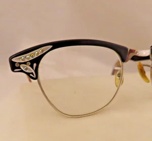 Vintage 1950's Artcraft Cateye Eyeglasses Glasses 12K GF 4 1/ 2 5 3/4 Cat Eye N - Picture 1 of 12