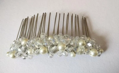 Peine de pelo de cristal, accesorio para el cabello de dama de honor, peine de novia, boda Foto 1 de 4
