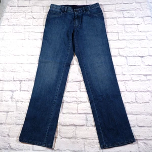 Brioni Stelvio Dark Wash Straight Leg Designer Denim Mens Blue Jeans 34x33 - Picture 1 of 9