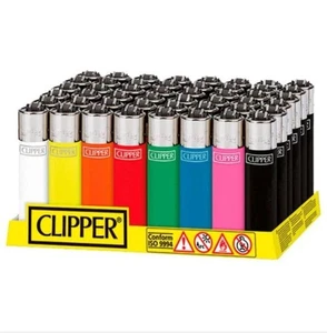 Accendini Con Pietrina Clipper Confezione Da Box 48 Pezzi Vari Colori - Foto 1 di 2