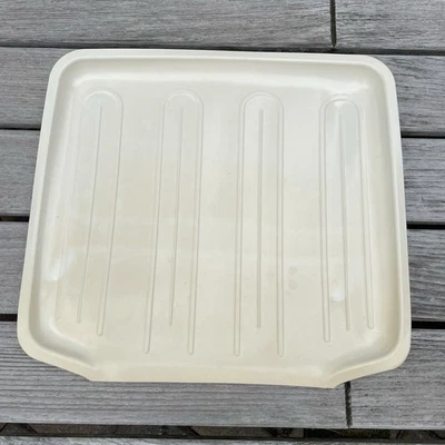 Bandeja escurridor de platos beige Rubbermaid de colección alfombrilla de fregadero #1180 goma mucama cocina Foto 1 de 4