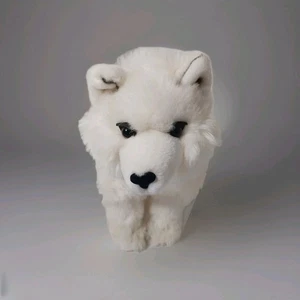 Pianeta Terra Volpe Artica Bianca Lupo 13" Peluche Peluche Foresta Animale Neve Giocattolo - Foto 1 di 7