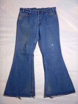 Pantalones de mezclilla vintage años 70 Levi's Orange Tab 684 Bell Bottom etiqueta talla 38 X 32 Foto 1 de 4
