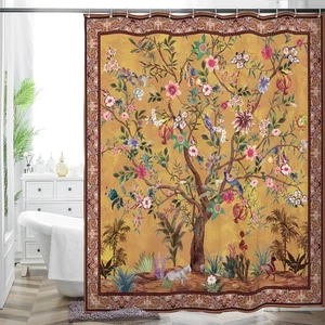 Bohemian Badezimmer Vorhang Bunt Boho Blumenmuster Schön Hell Polyest... - Bild 1 von 7