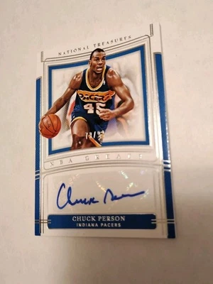2019–20 Panini National Treasures Chuck Person с автографом /99 Indiana Pacers  - Изображение 1 из 2