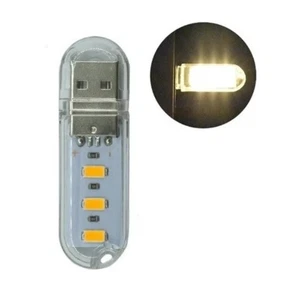 Lámpara USB A 3 LED POTENTE Luz Nocturna Blanca Consola Hifi Para PC Y Notebook - Imagen 1 de 3