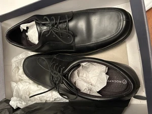 HERREN ROCKPORT SCHWARZ ED SCHÜRZE SCHWARZ KRAWATTE SCHUHE GRÖSSE 13 - Bild 1 von 3