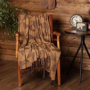 Lanzamiento tejido Kendrick Chenille Jacquard 50x60 marcas VHC marrón chocolate bronceado - Imagen 1 de 3