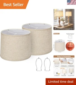 Versatile Classic Beige Lampshades - Medium Size for Floor and Table Lamps - Picture 1 of 9