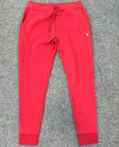 Polo Ralph Lauren Men Size Medium Double Knit Jogger Pants Red - Picture 1 of 7
