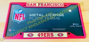 San Francisco 49ers RED License Plate Frame โ
NFL AUTHENTIC Product Best Gift ๐ - Picture 1 of 4